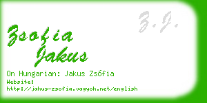 zsofia jakus business card